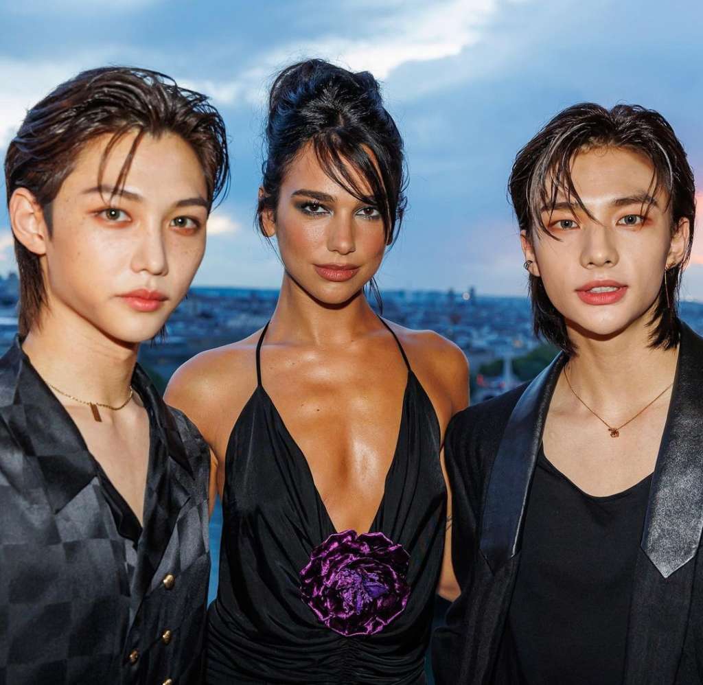 Stray Kids’ Hyunjin And Felix Join Dua Lipa At YSL Event In Paris
