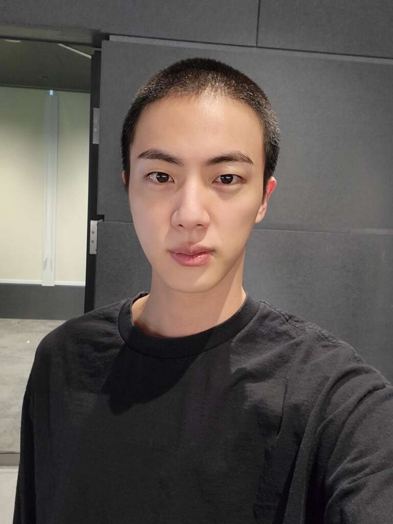 BTS’ Jin Shares Selfie Of His Military-Ready Haircut